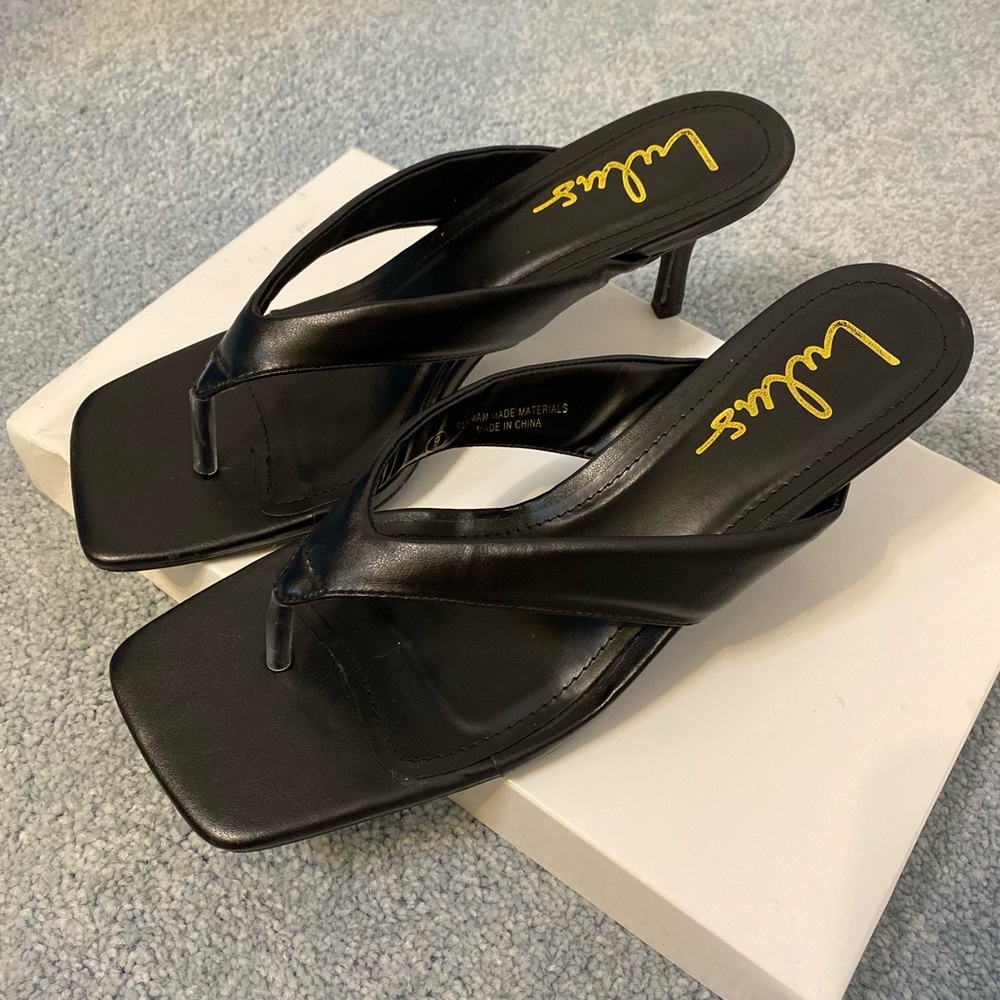 Lulus Berlynn Square Black Heel